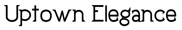 Uptown Elegance font preview